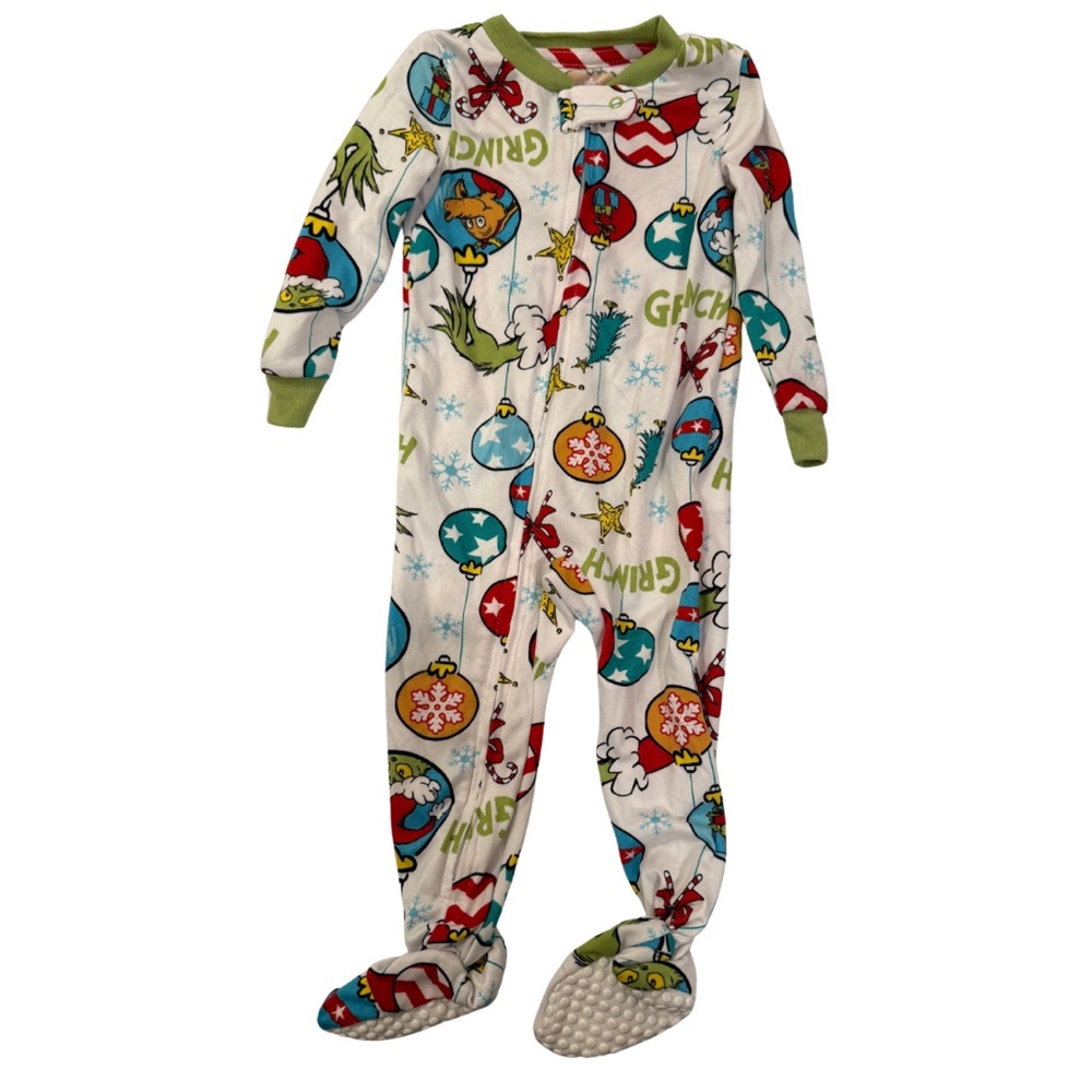 The Grinch Baby Footed Pajamas 6–9 Months, Dr. Seuss Christmas Sleeper, Unisex